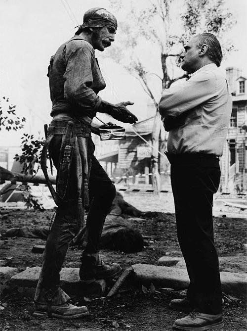 Daniel Day-Lewis and Martin Scorsese on the set of Gangs of New York